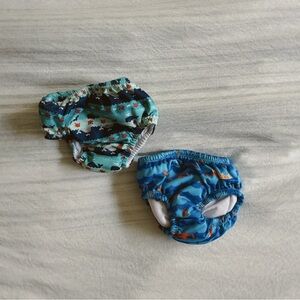 Kids Swim Diaper Set - Blue and Green